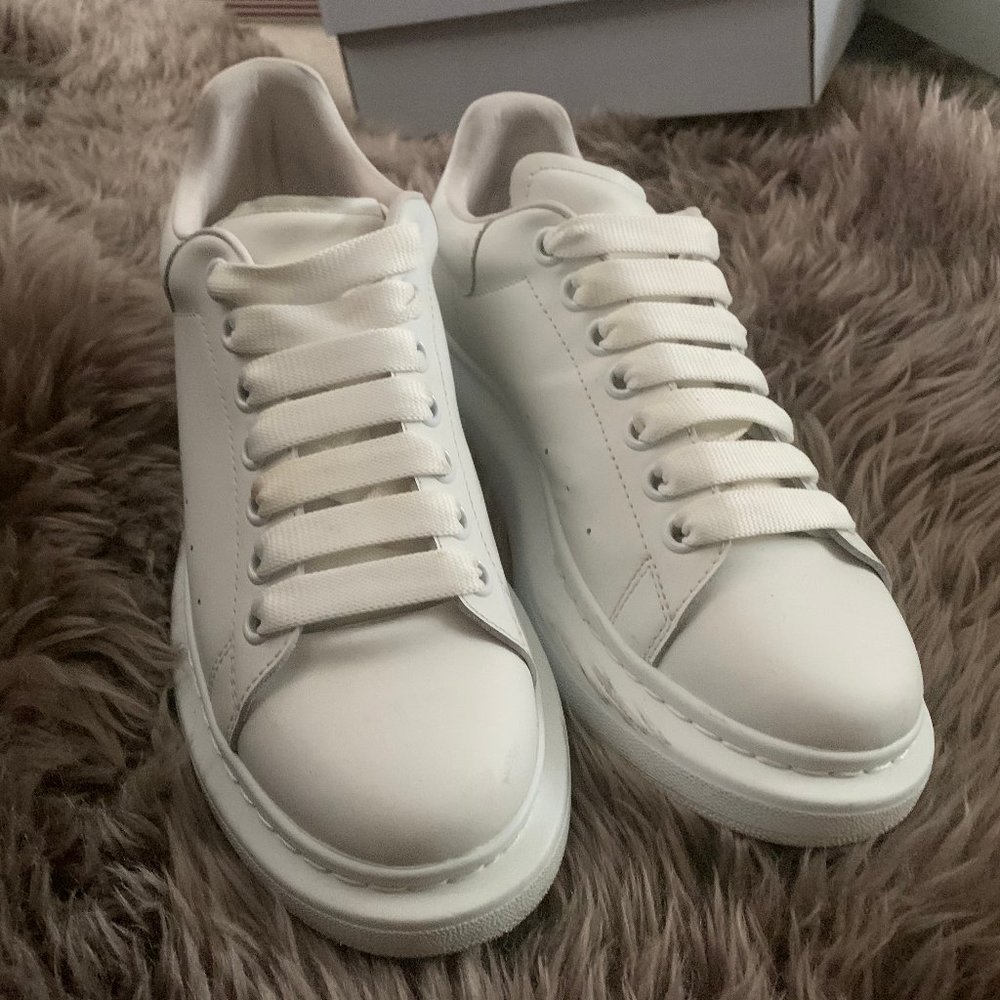Alexander Mcqueen Chunky White Leather Sneakers
